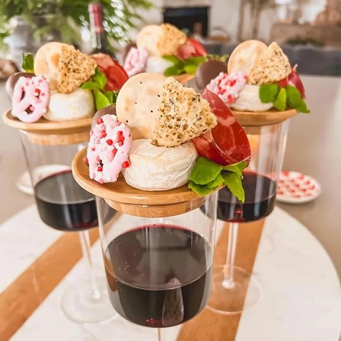 Bamboo Round Wine Glass Topper